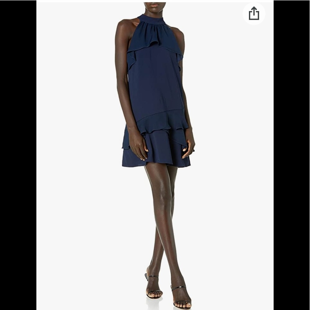 NWT,Parker Serafina Sleeveless Ruffle Shift  Dress